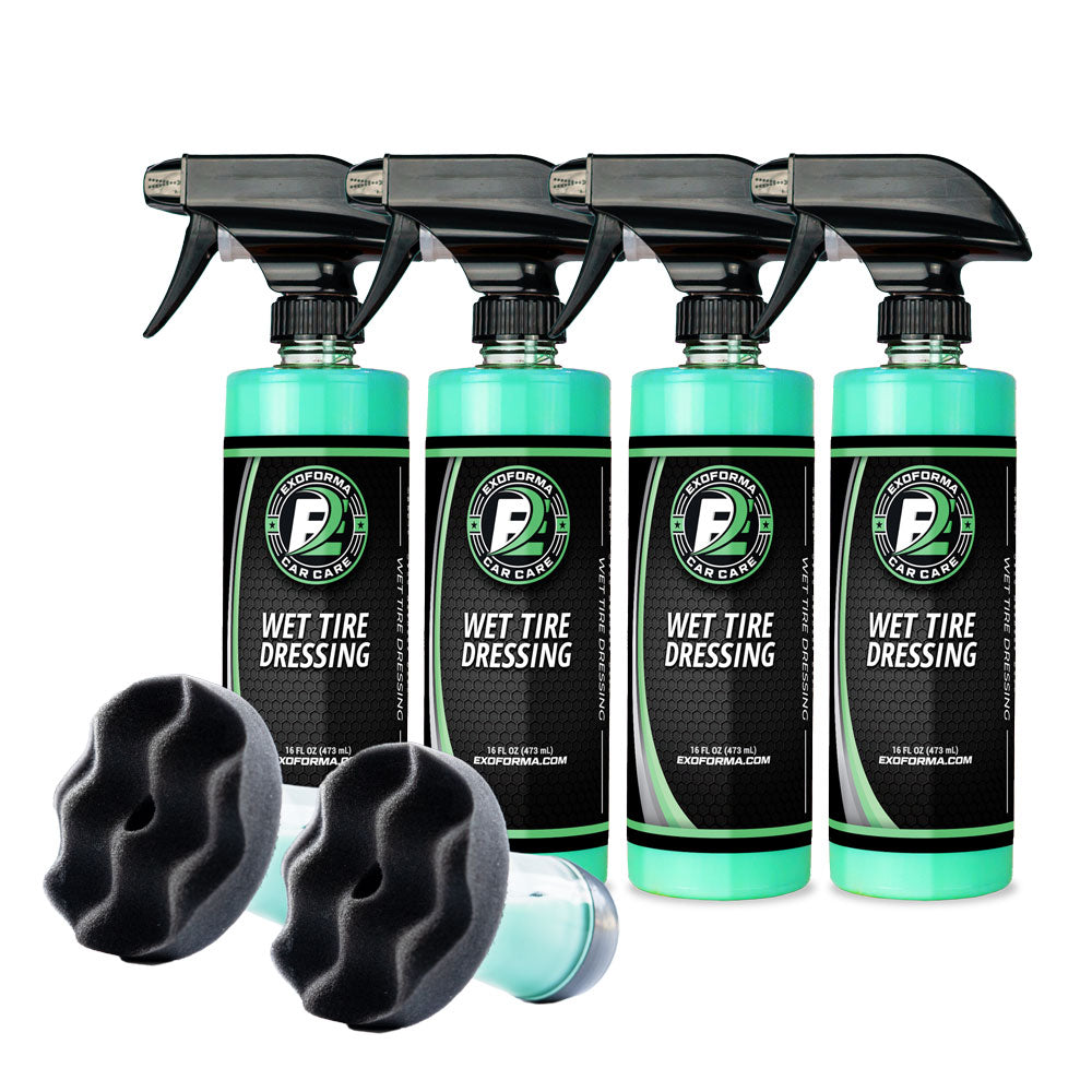 2x Flow Tire Shine Applicator + 4 PACK Wet Tire Dressing 2x Flow Tire Shine Applicator + 4 PACK Wet Tire Dressing