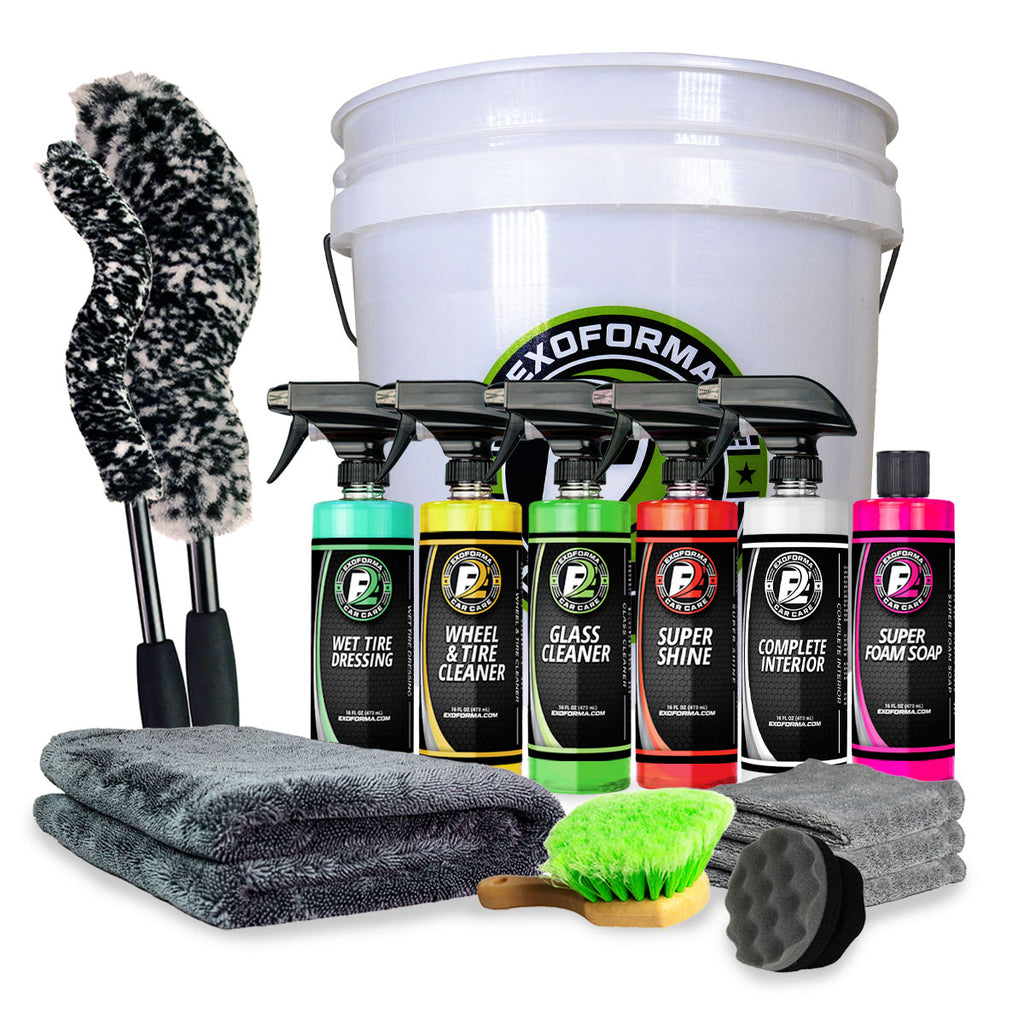 ExoForma Soft Bristle Wheel & Tire Brush For Car Detailing